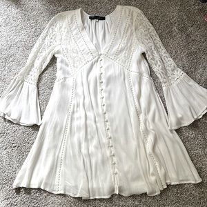 White blue rain dress